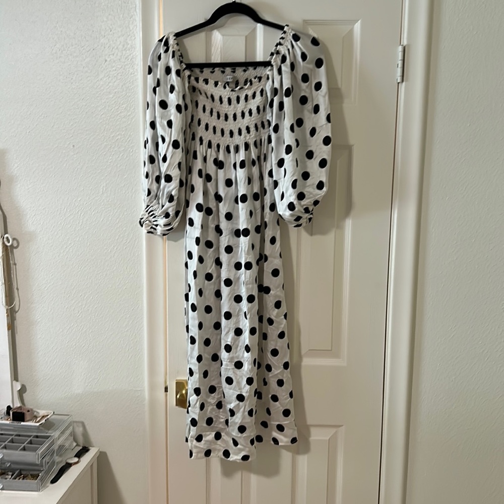 Sleeper polka dot dress size medium in silk